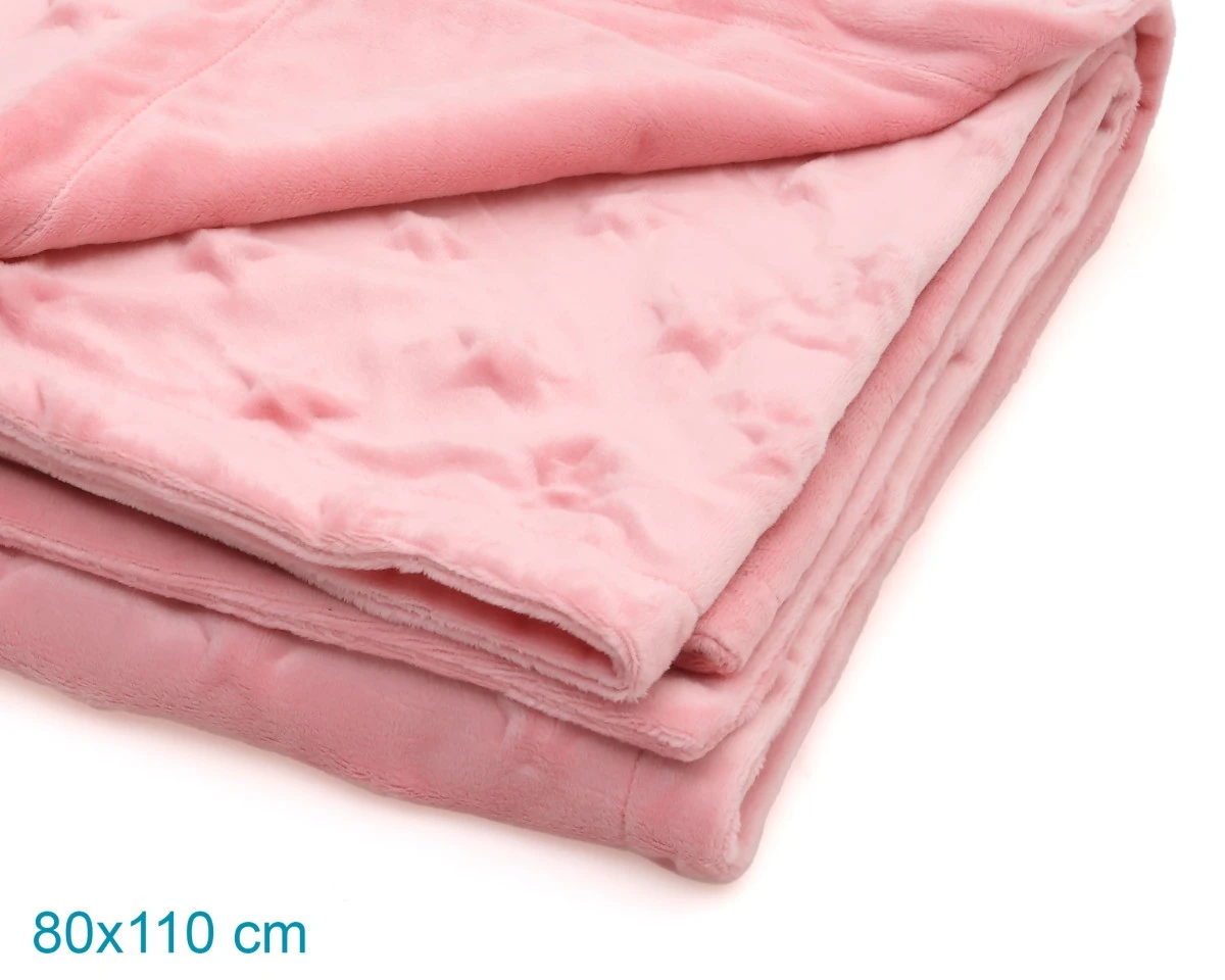 Manta Bebe Estrellas Rosa Kiokids - Imagen 3