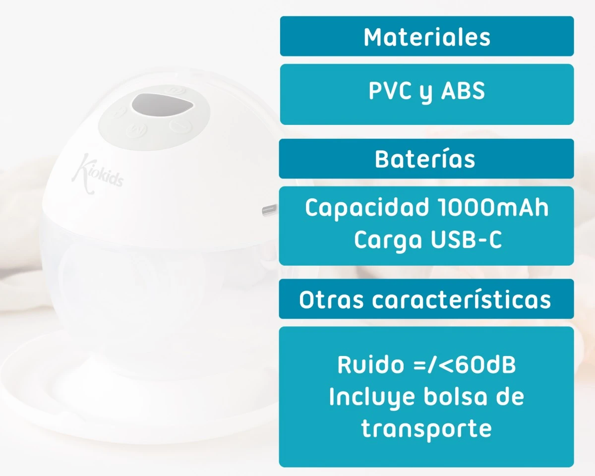 Sacaleches eléctrico inalámbrico Kiokids - Imagen 4