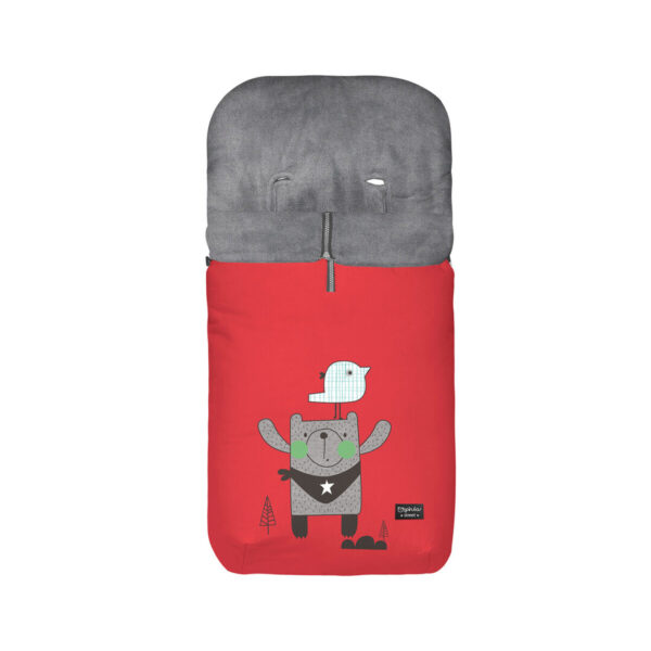 Saco Silla Invierno Velour Rojo Osito Bimbidreams