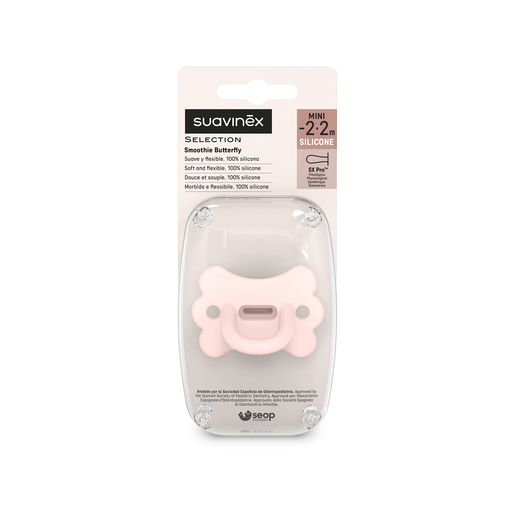 Chupete Butterfly Silicona Rosa Mini -2-2m Suavinex - Imagen 3
