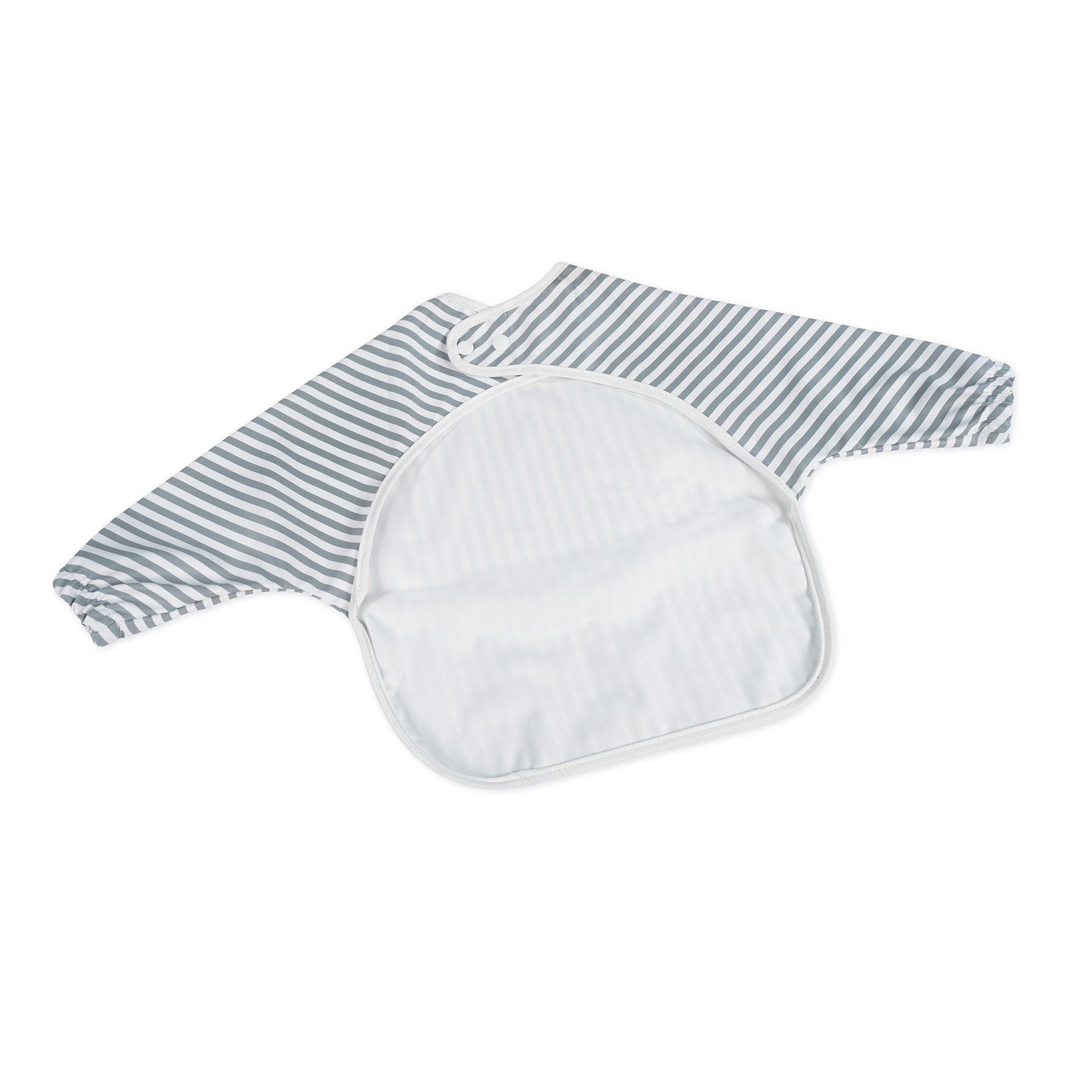 Babero con Mangas Praliné Vichy/Rayas Matcha Walking Mum - Imagen 3
