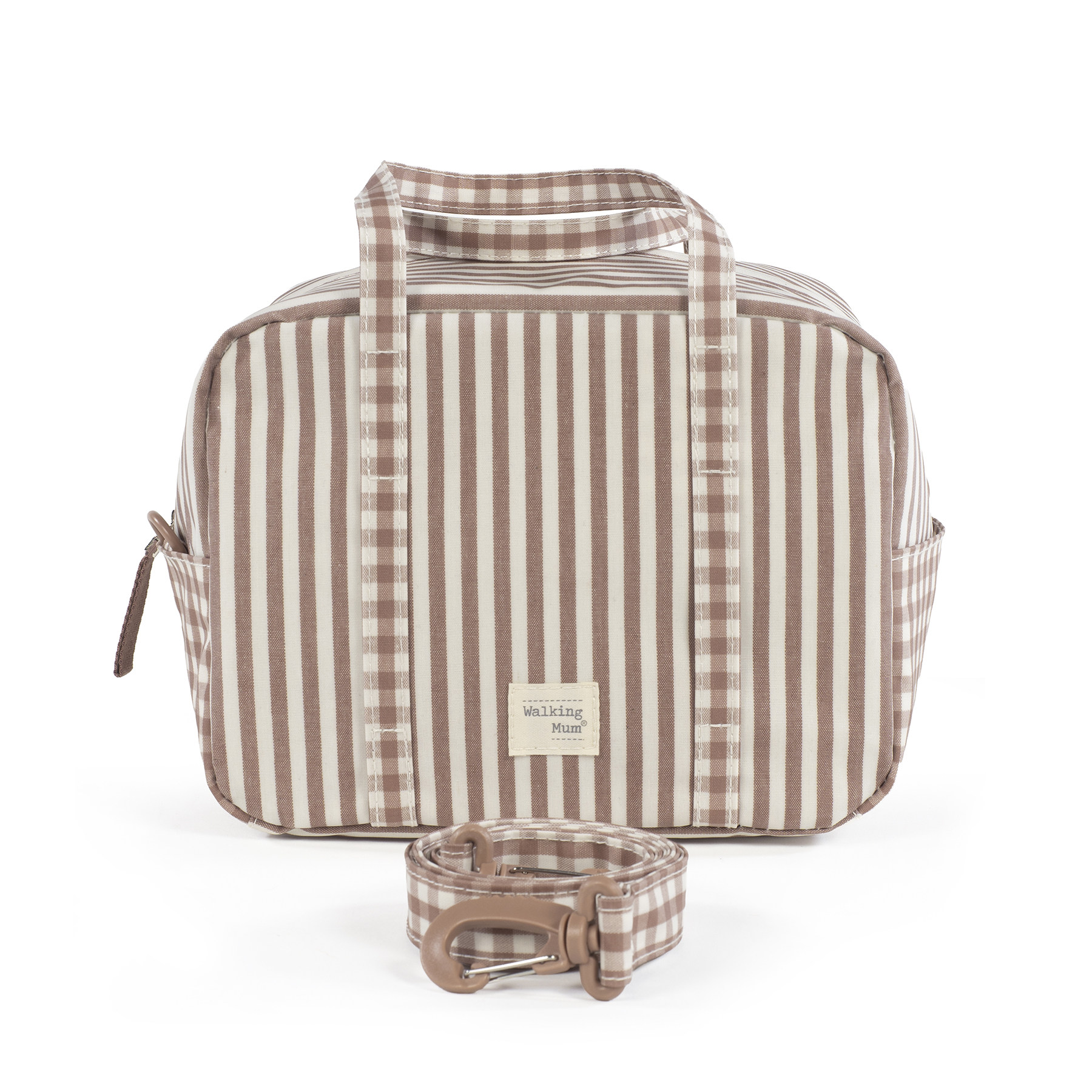 Bolsa Termica Praliné Vichy/Rayas Moka Walking Mum - Imagen 2