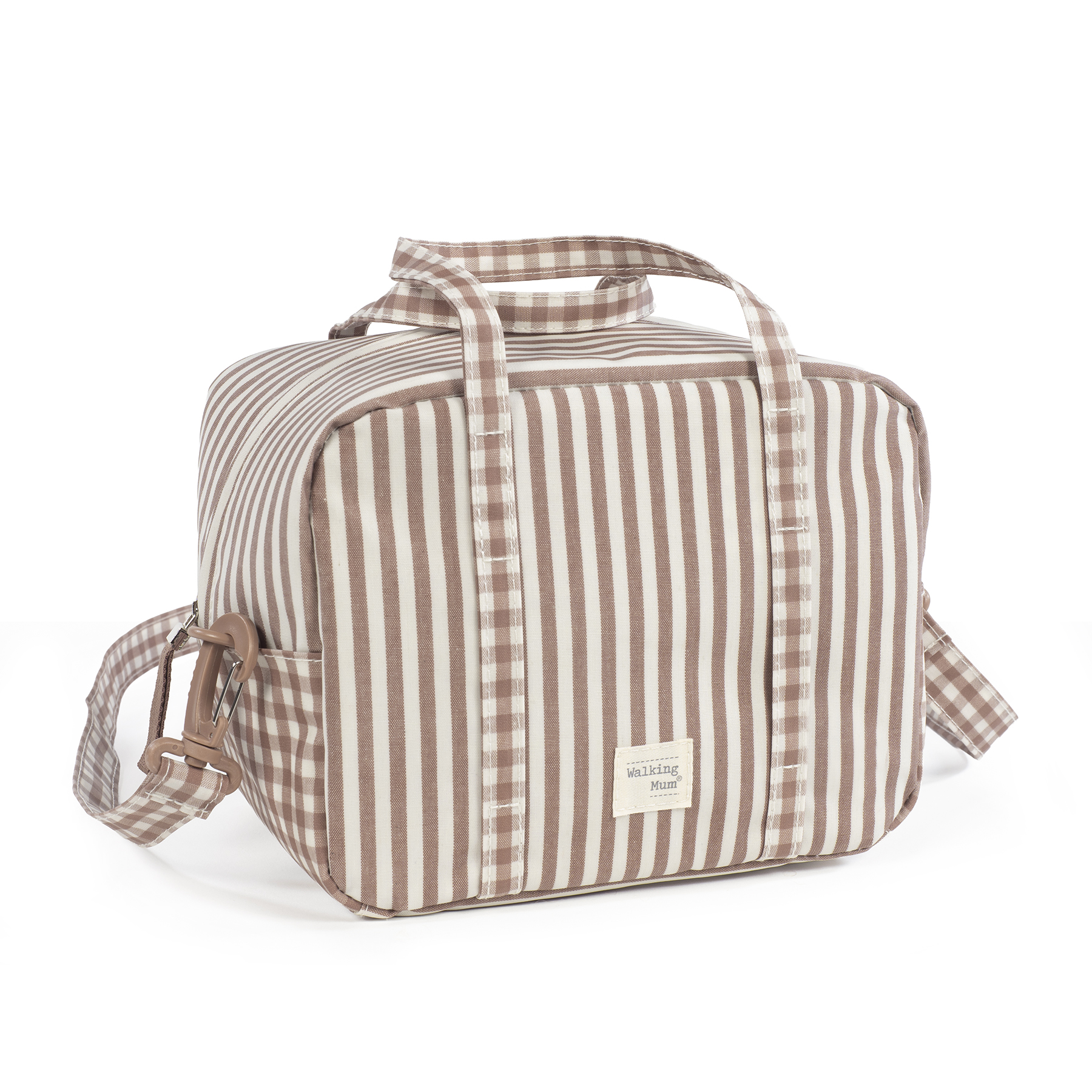 Bolsa Termica Praliné Vichy/Rayas Moka Walking Mum - Imagen 3