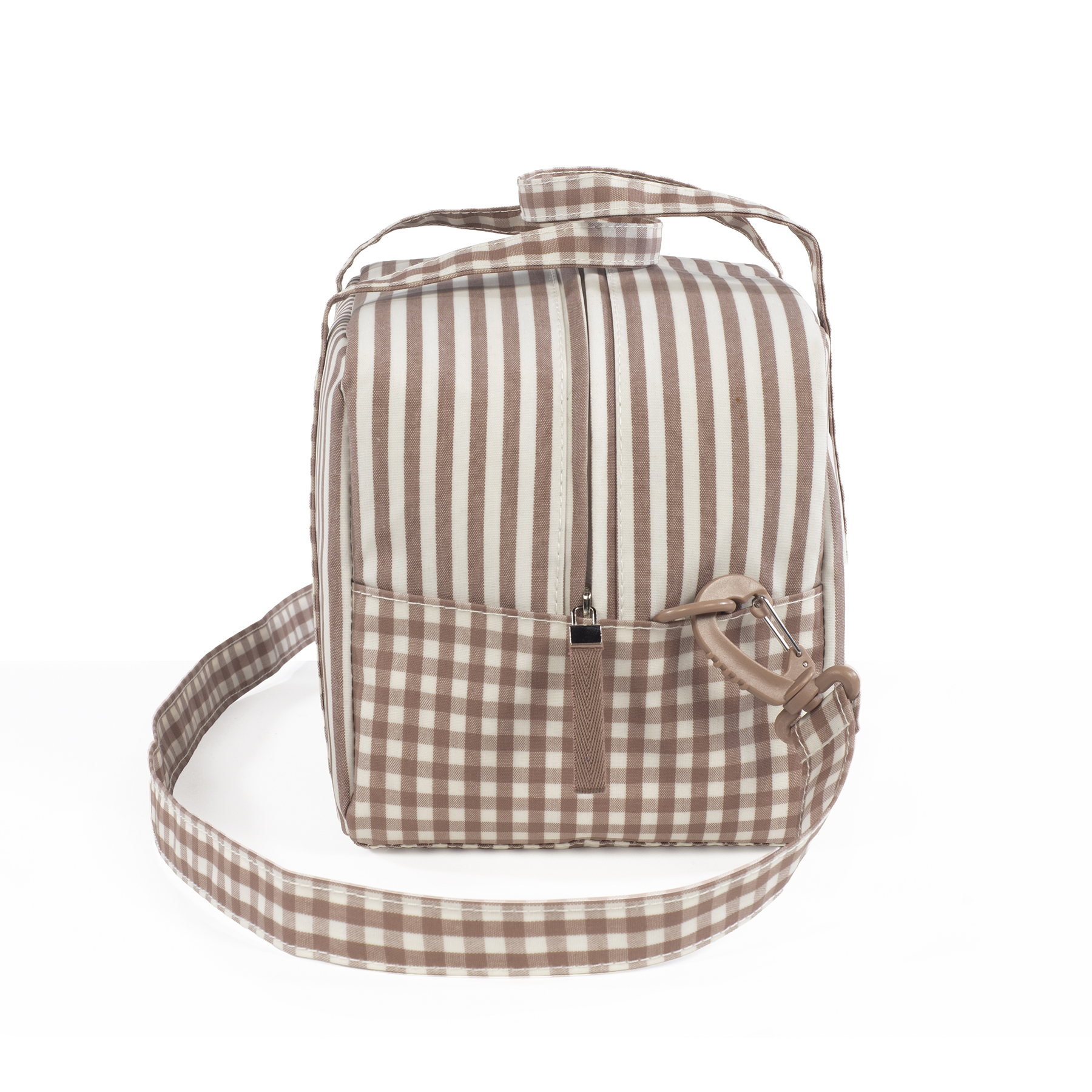 Bolsa Termica Praliné Vichy/Rayas Moka Walking Mum - Imagen 4