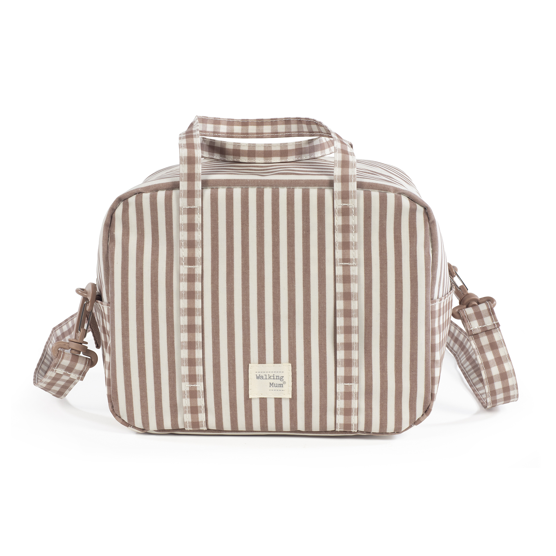 Bolsa Termica Praliné Vichy/Rayas Moka Walking Mum