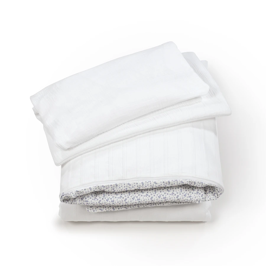 Funda nordica + bajera + almohada cuna Maison Tender Conejitos Pasito a Pasito - Imagen 4