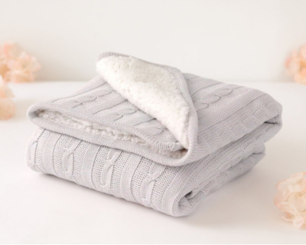 Manta Bebe Ochos Gris Kiokids