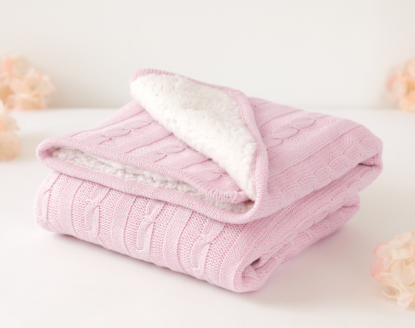 Manta Bebe Ochos Rosa Kiokids