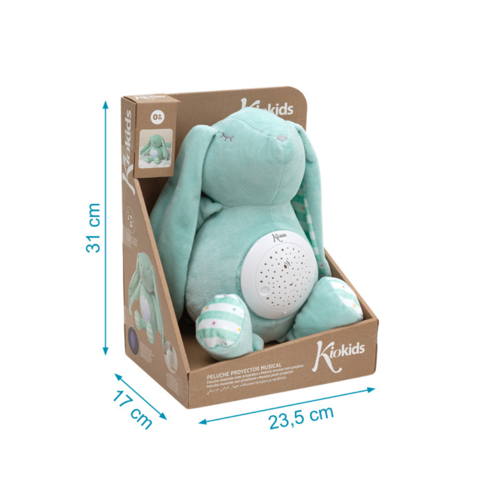 Peluche luz y sonido Conejo Menta Kiokids - Imagen 6