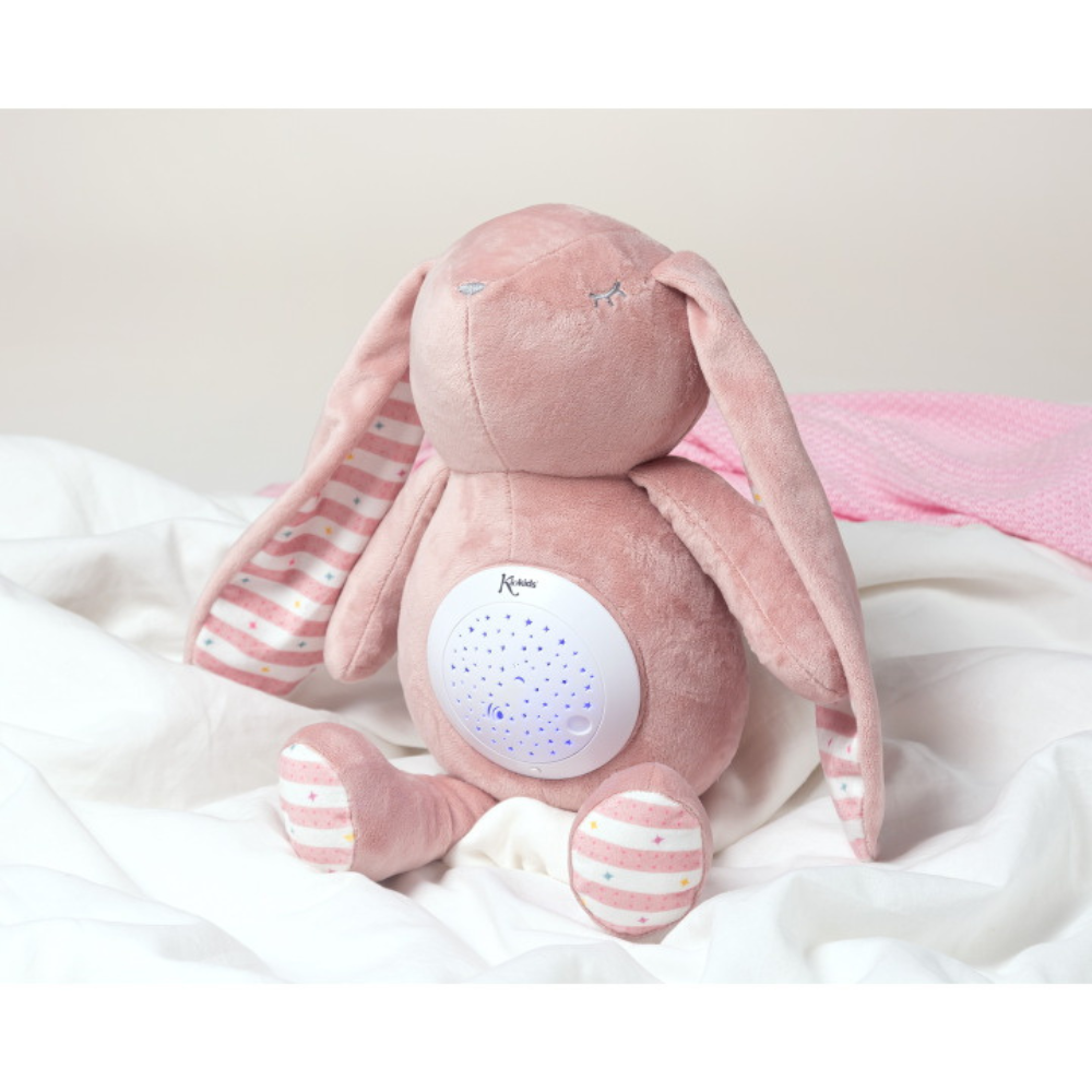 Peluche luz y sonido Conejo Rosa Kiokids - Imagen 2