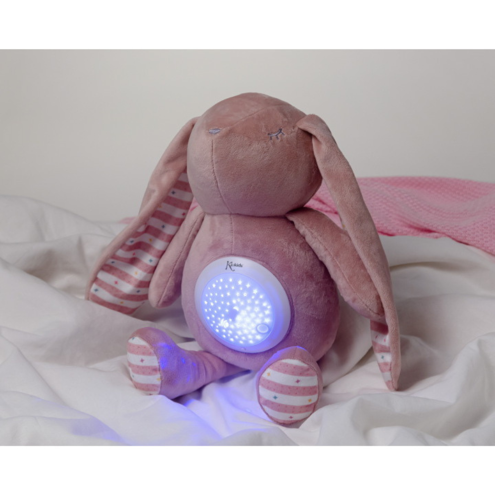 Peluche luz y sonido Conejo Rosa Kiokids - Imagen 3