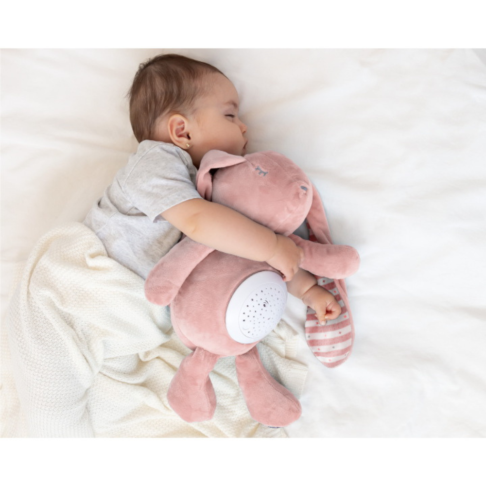 Peluche luz y sonido Conejo Rosa Kiokids - Imagen 4