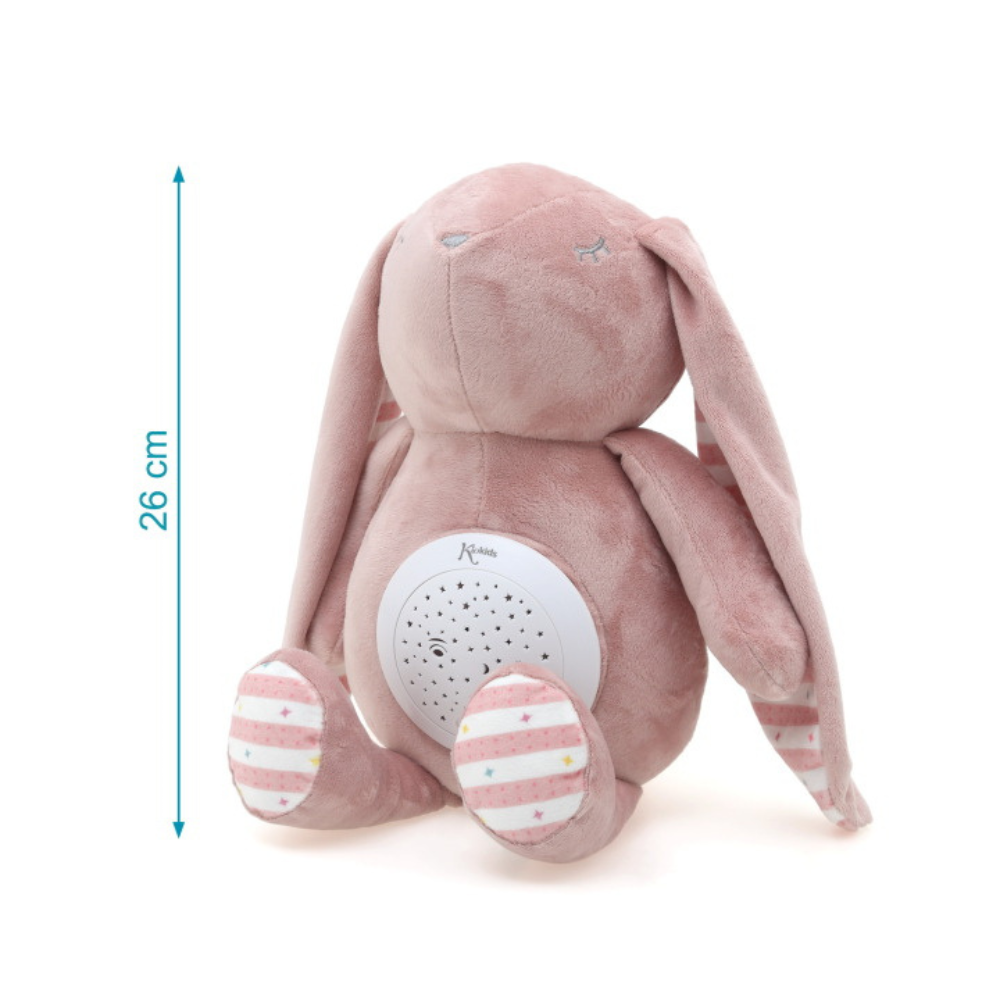 Peluche luz y sonido Conejo Rosa Kiokids - Imagen 5