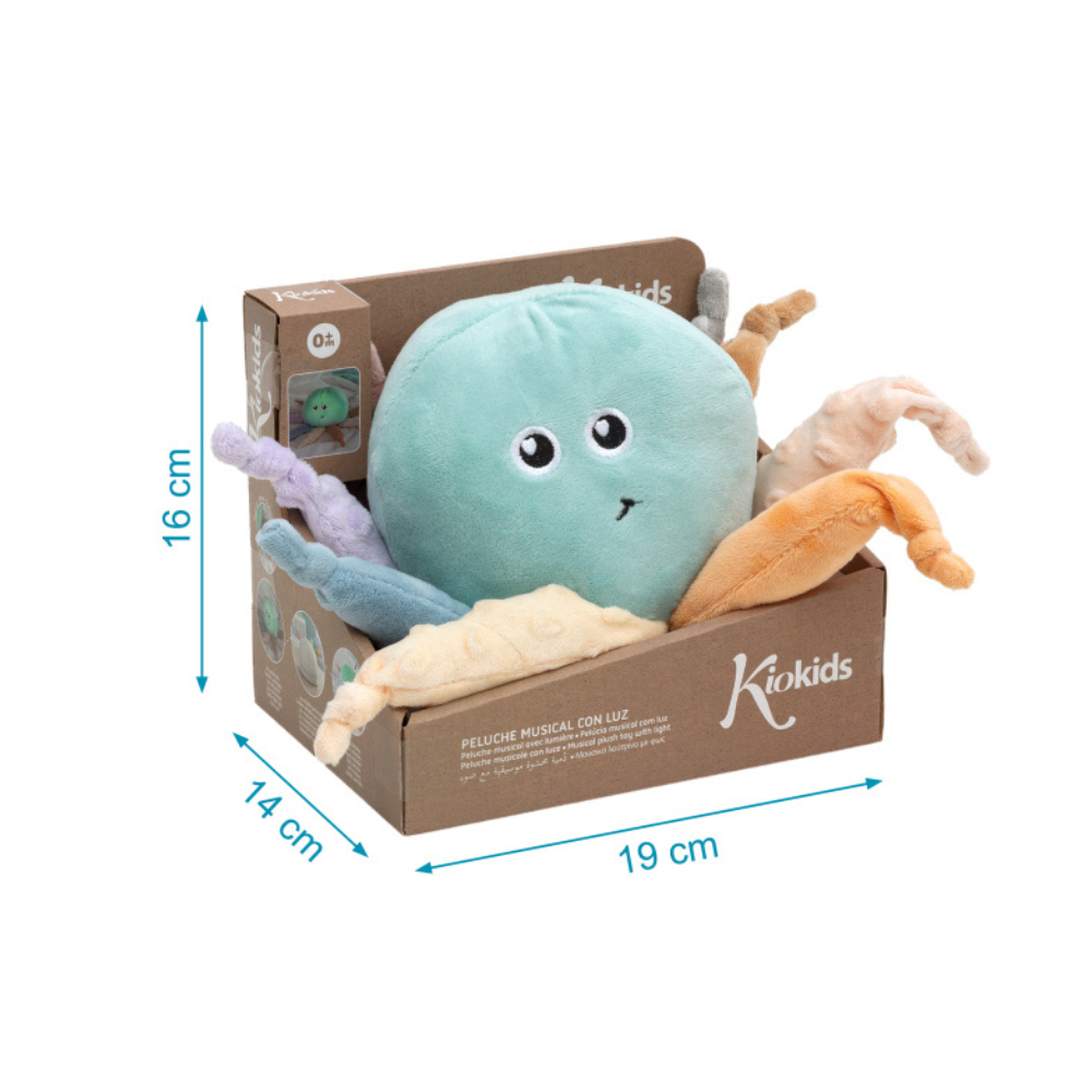Peluche luz y sonido Pulpo Kiokids - Imagen 5