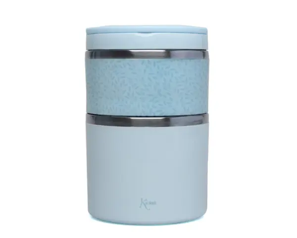 Termo Doble Comida 930ml Azul Kiokids
