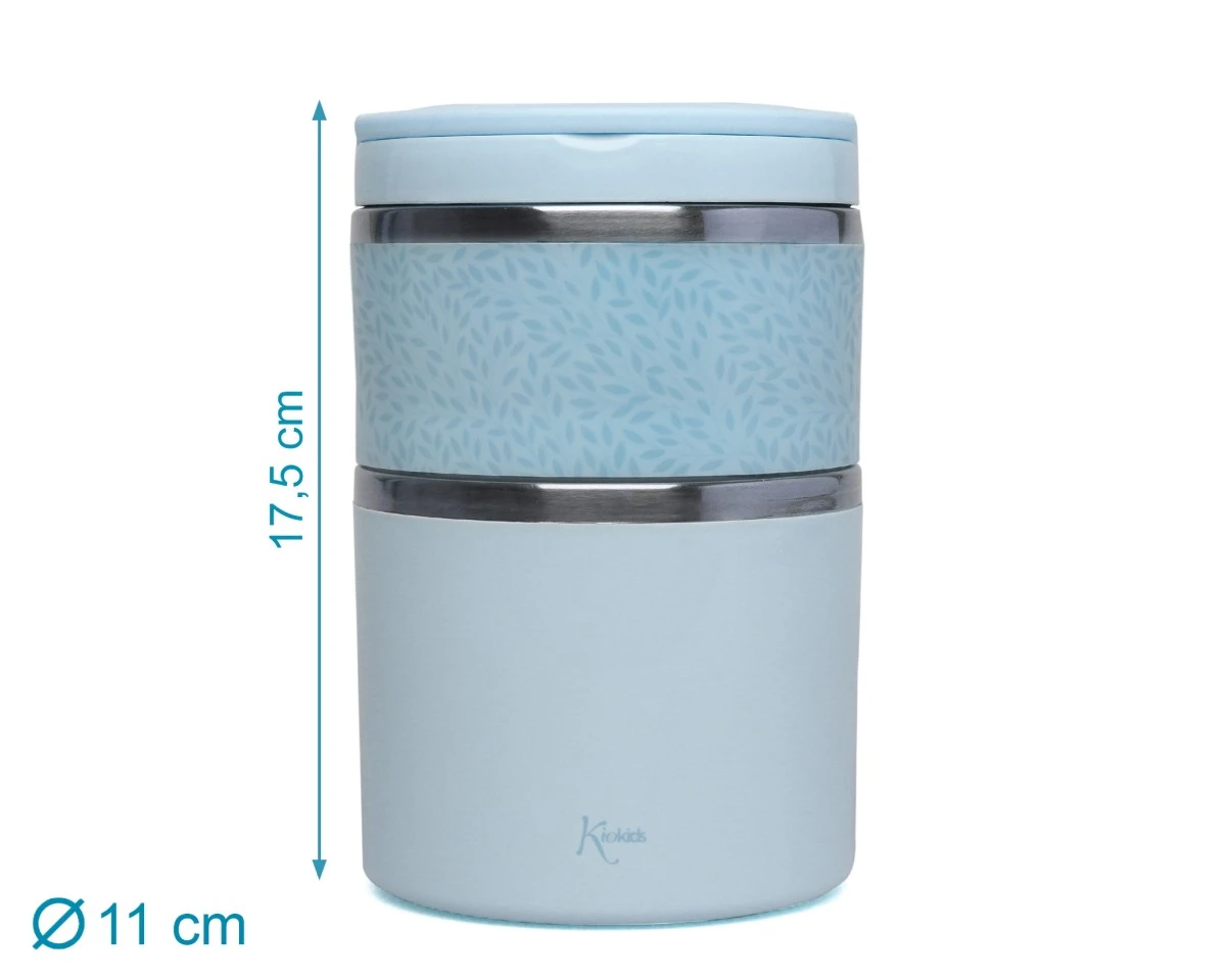 Termo Doble Comida 930ml Azul Kiokids - Imagen 5