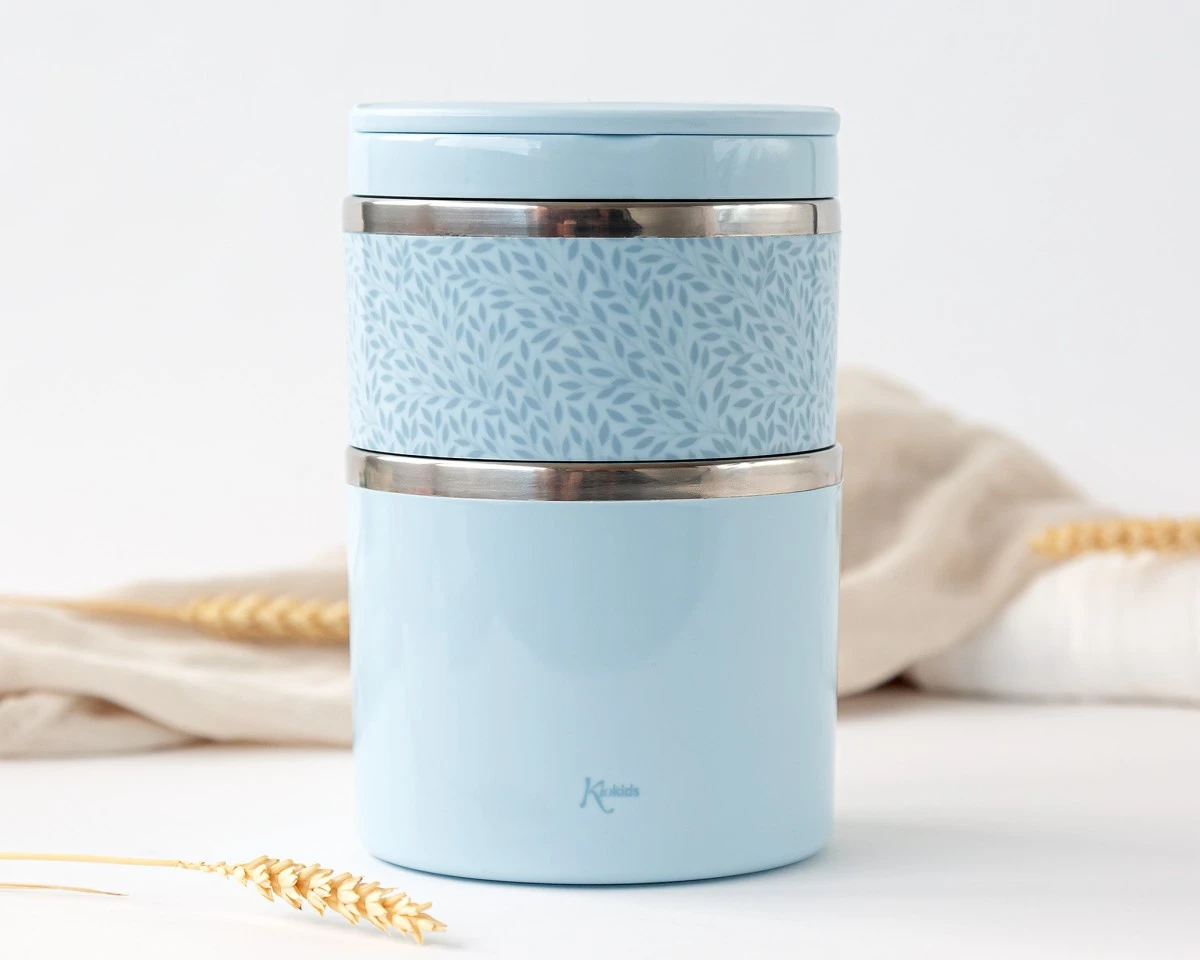 Termo Doble Comida 930ml Azul Kiokids - Imagen 2