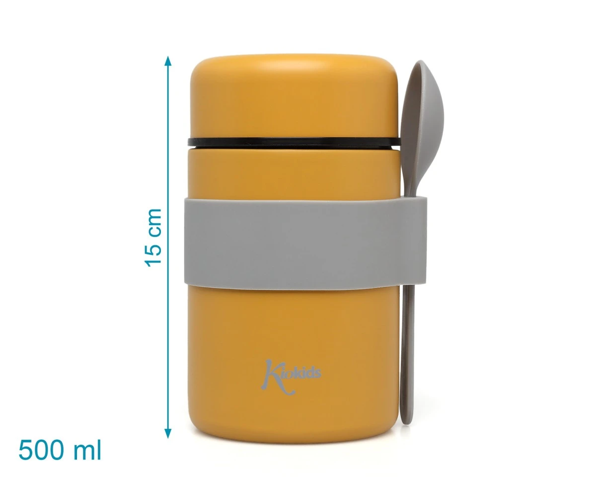 Termo Comida 500ml Mostaza Kiokids - Imagen 4