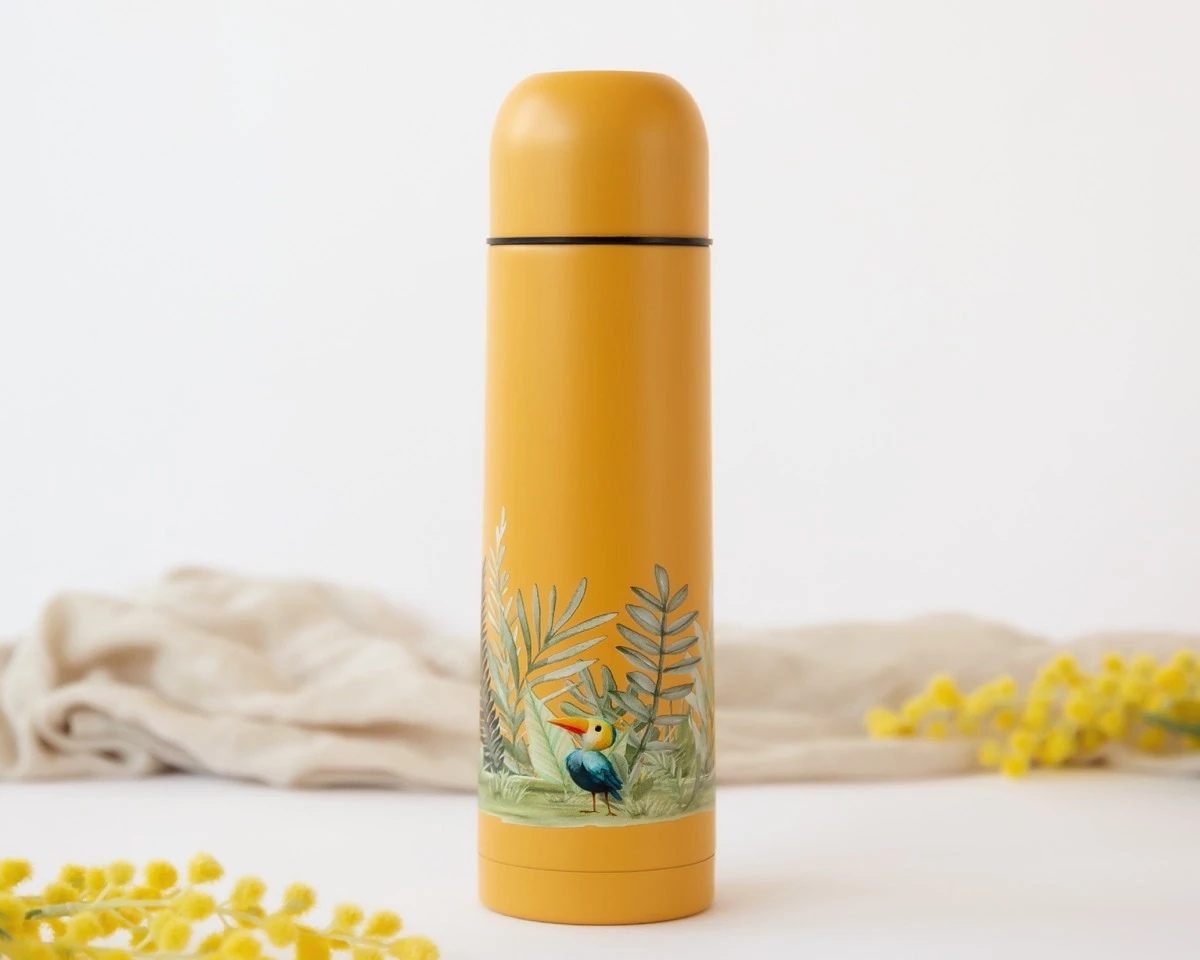 Termo Liquido 500ml Tigre Mostaza Kiokids - Imagen 2